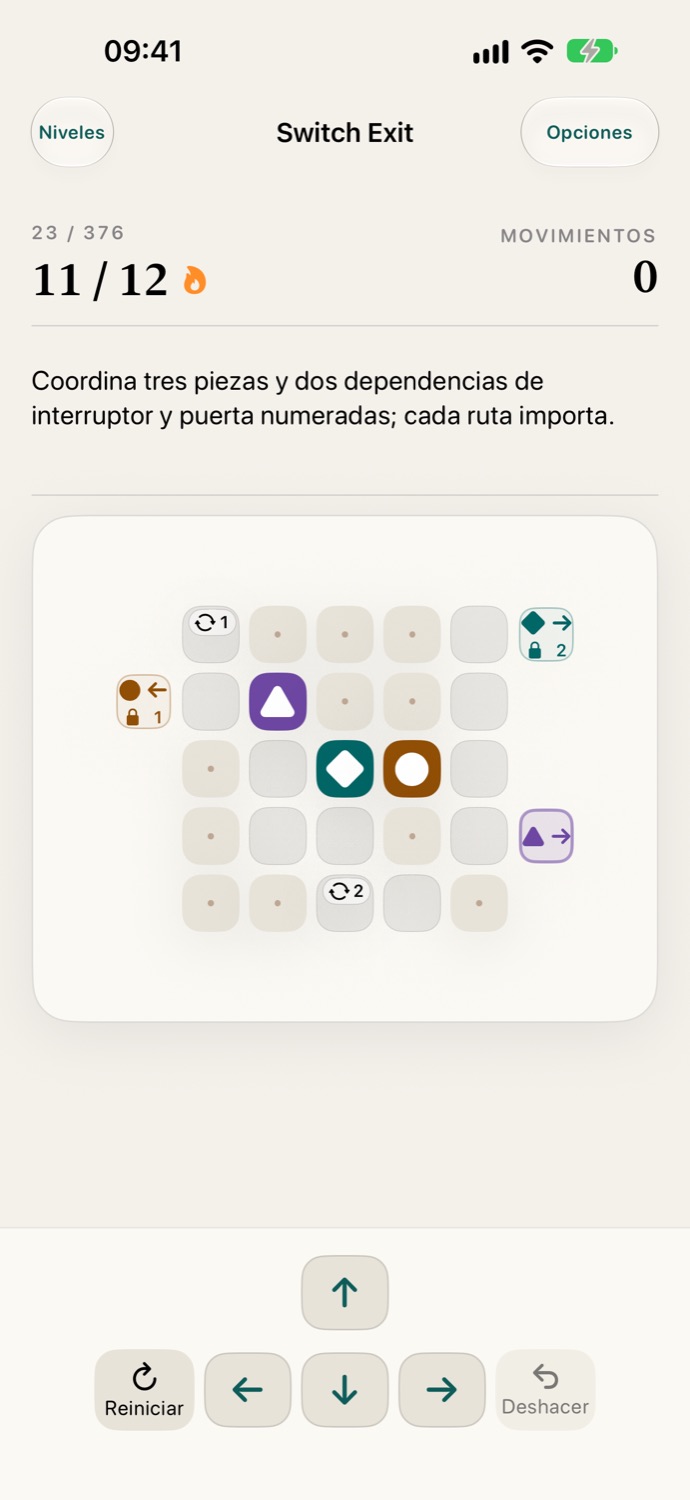 Tablero de Switch Exit con piezas, compuertas y salidas a juego